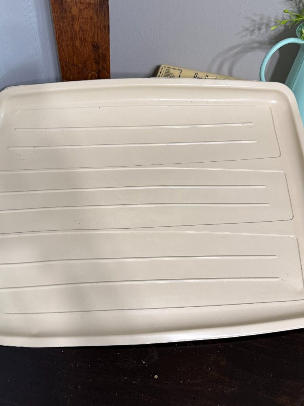 Rubbermaid Dish Drainer Tray 20”x15” Cream Colored 1181 Vintage Large Old Stock